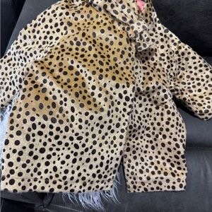 Joyfolie Spotted Faux Fur Coat